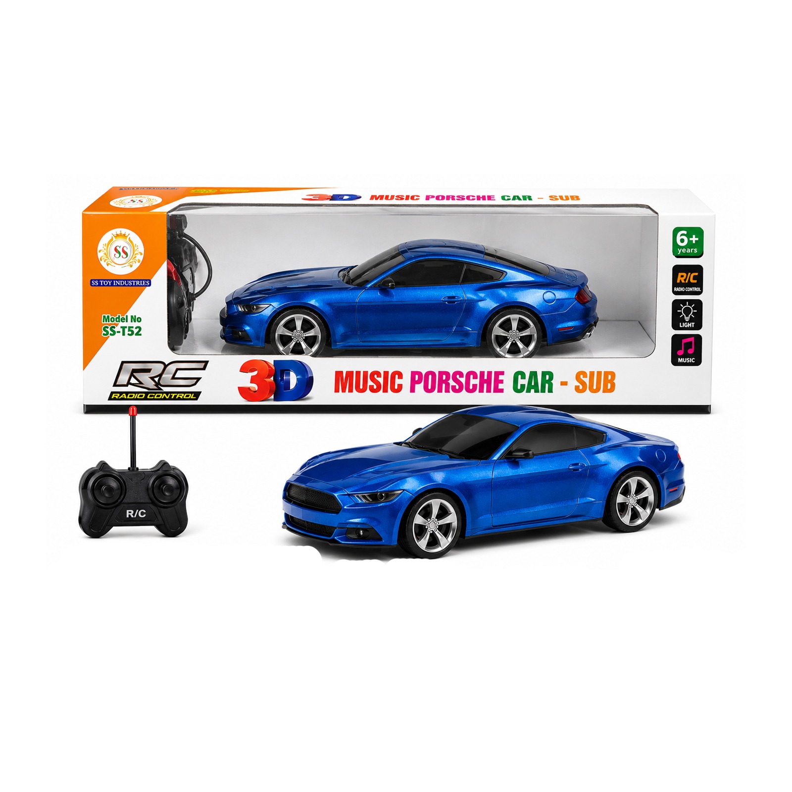 3D Music Porsche Car - SUB Remote Control Toy Car (SS-T52)