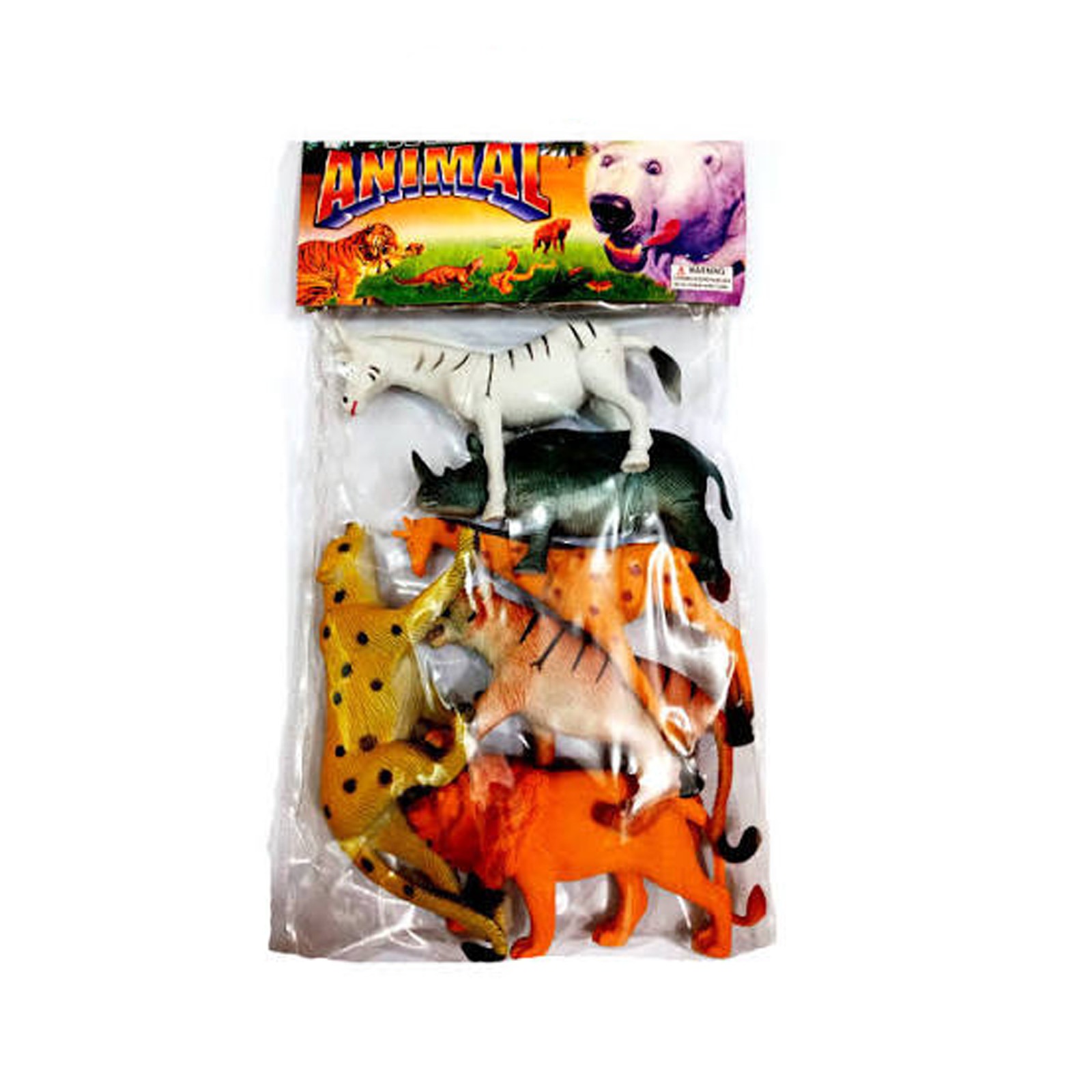 6 Pcs Wild Animal World Toy Figure Set
