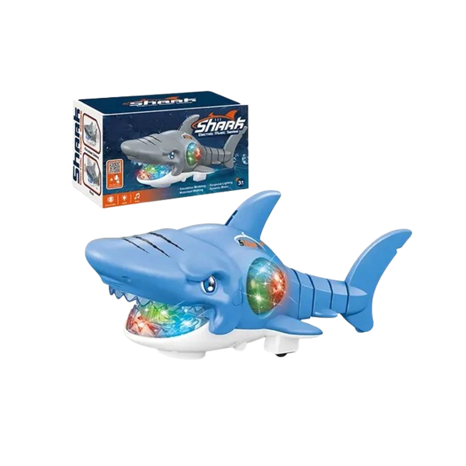 Electric Music Shark Toy with Lights