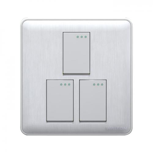 WG3GS1W (White) 3 Gang Switch-1way