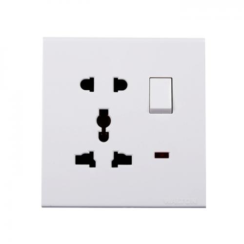 WT5PSW (White) 5 Pin Socket with Switch