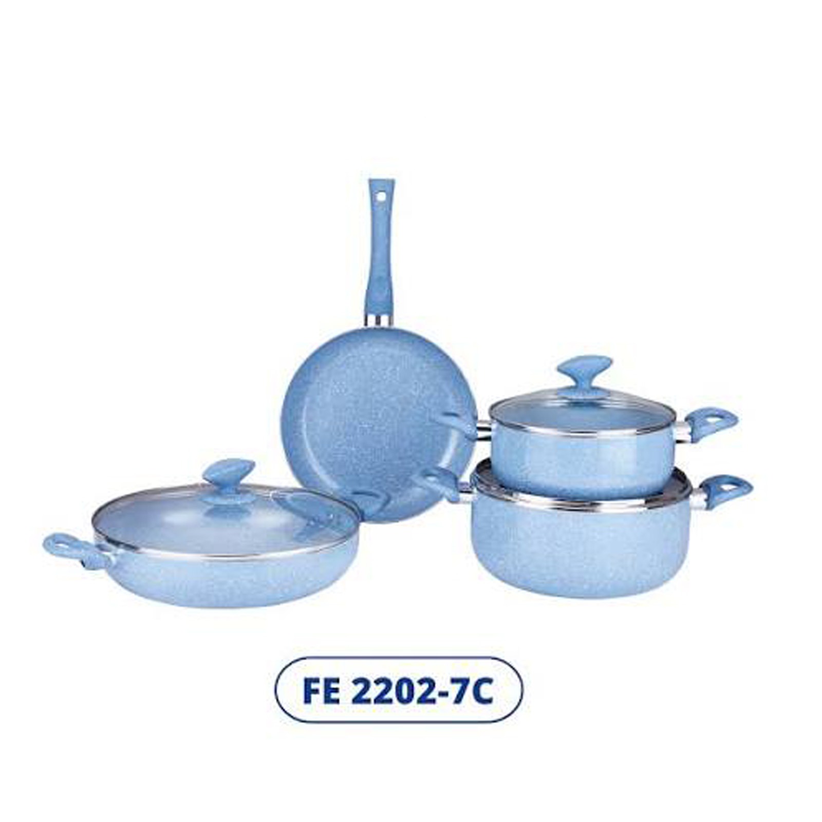 Gazi Non-Stick Cookware Set (FE 2202-7C)