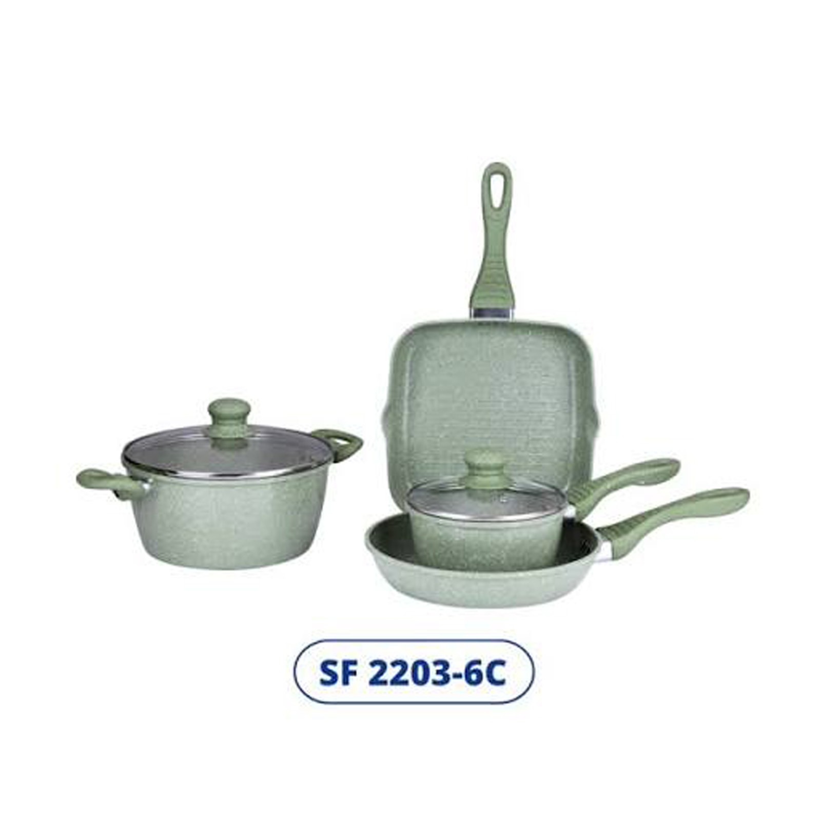 The Gazi Non-Stick Cookware Set (SF 2203-6C)