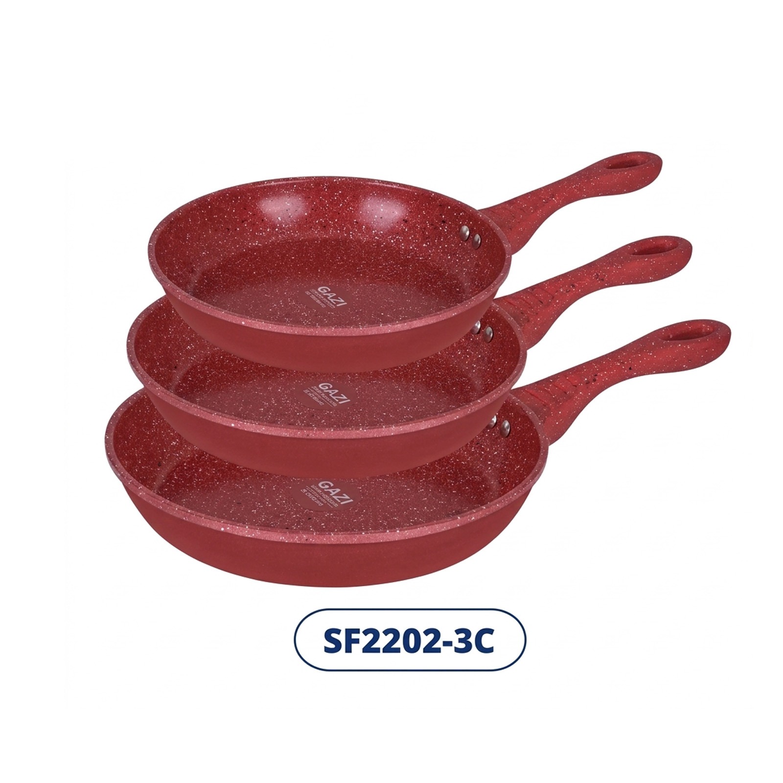 Gazi Non-Stick Frying Pan Cookware Set (SF2202-3C)