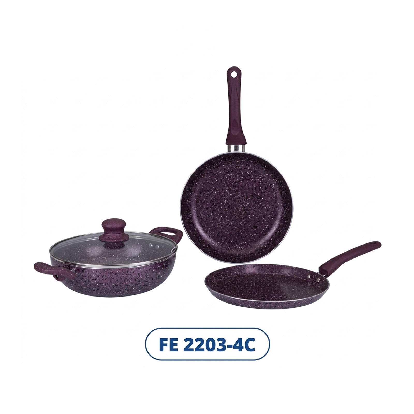 Gazi Non-Stick Cookware Set (FE 2203-4C)