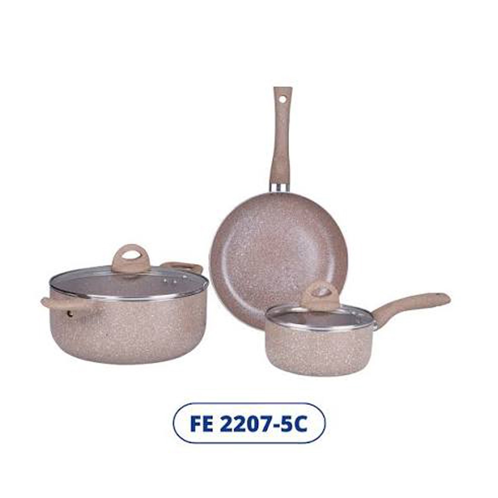 Gazi Non-Stick Cookware Set (FE 2207-5C)