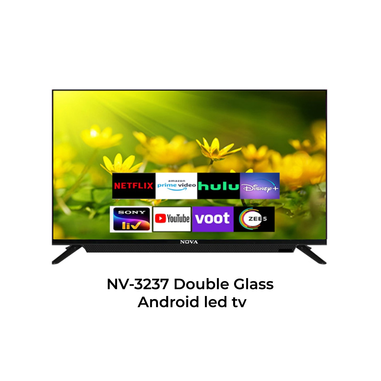 NOVA NV-3237 32 Inch Double Glass Smart Android TV
