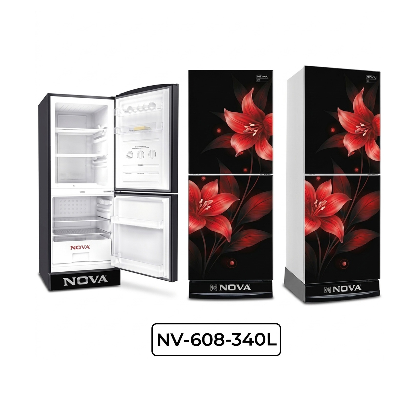 NOVA NV-608 Glass Door Refrigerator