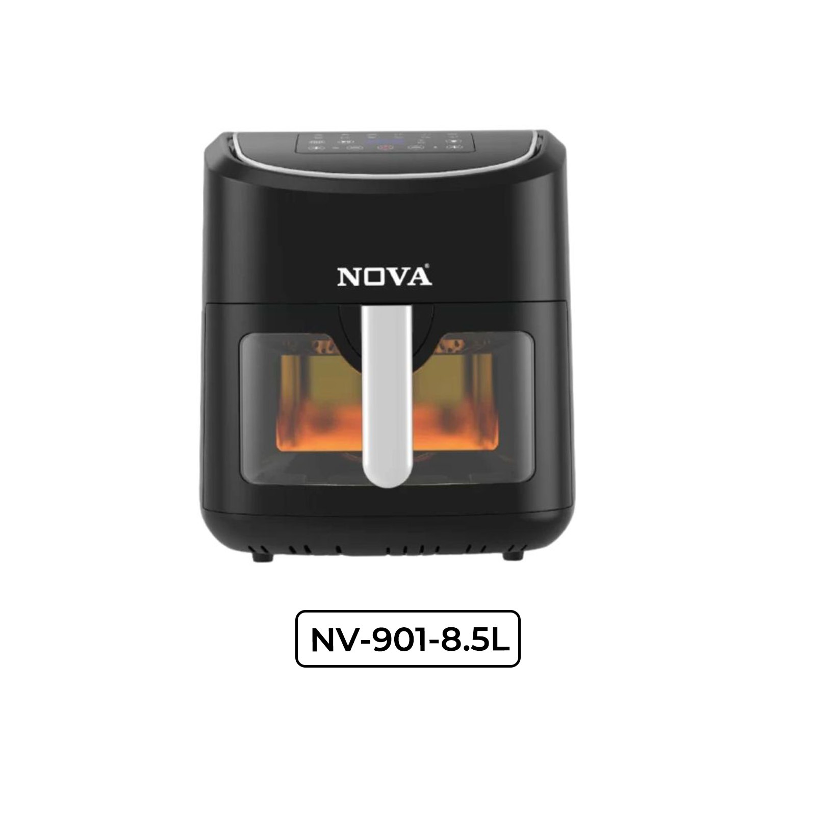 Nova dual-basket digital air fryer, model number NV-901-8.5L