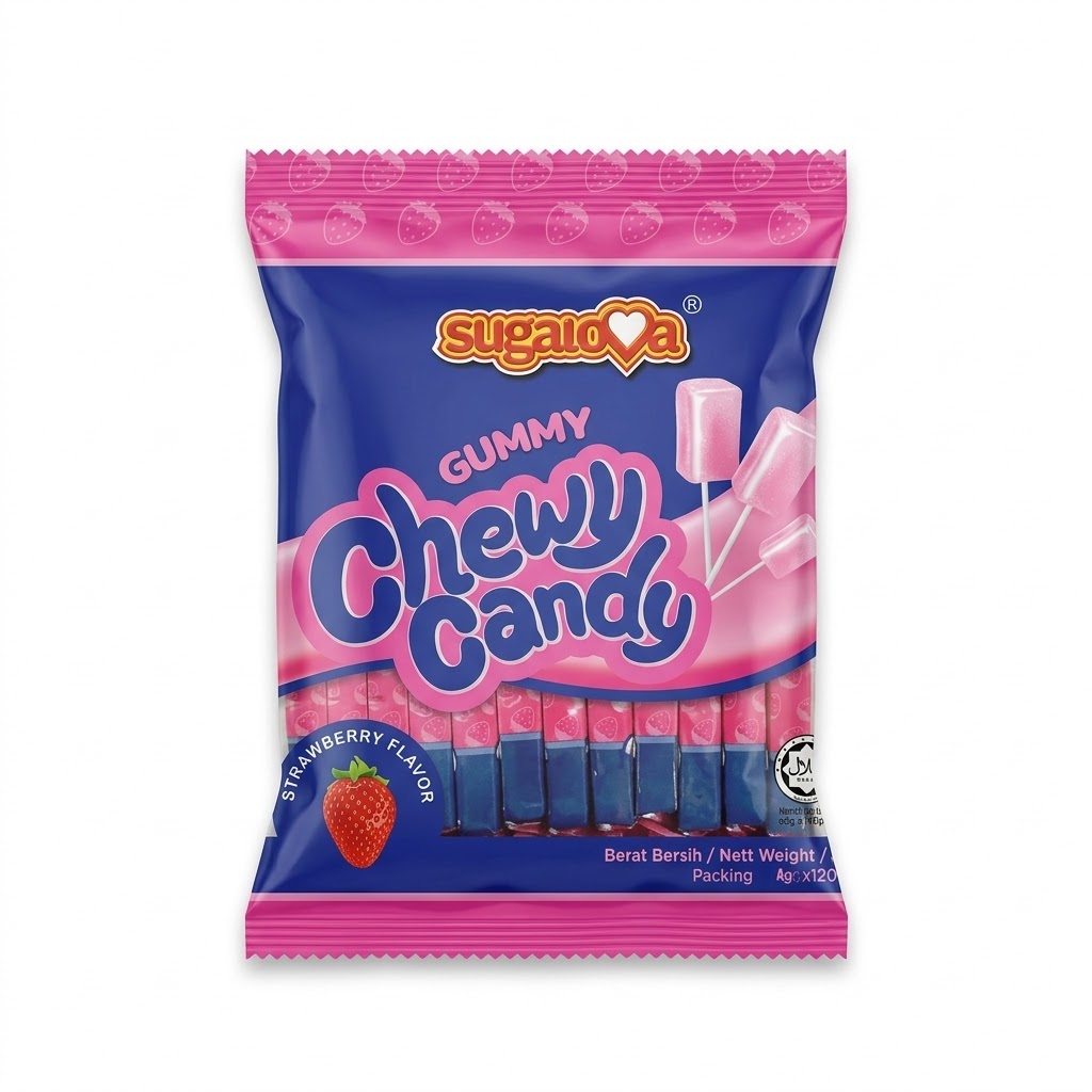 Sugalova Gummy Chewy Candy (Strawberry Flavor)
