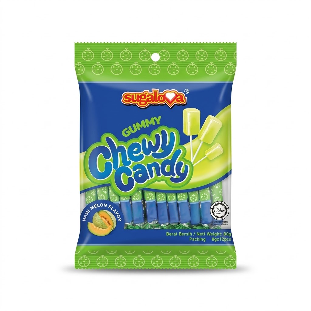 Sugalova Gummy Chewy Candy - Hami Melon Flavor