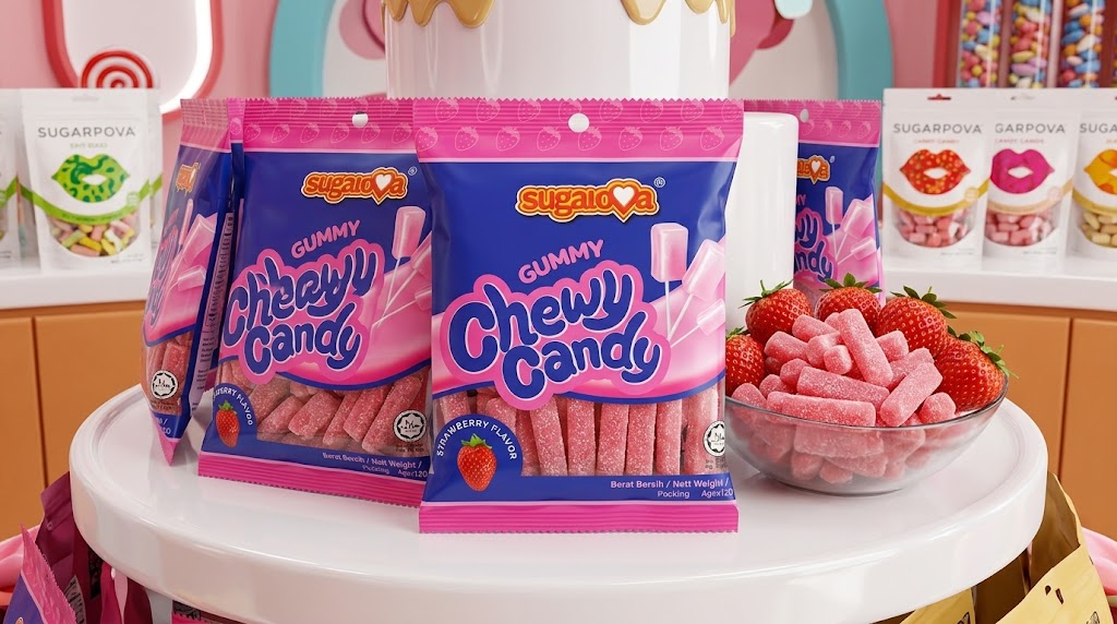 Sugalova Gummy Chewy Candy (Strawberry Flavor)
