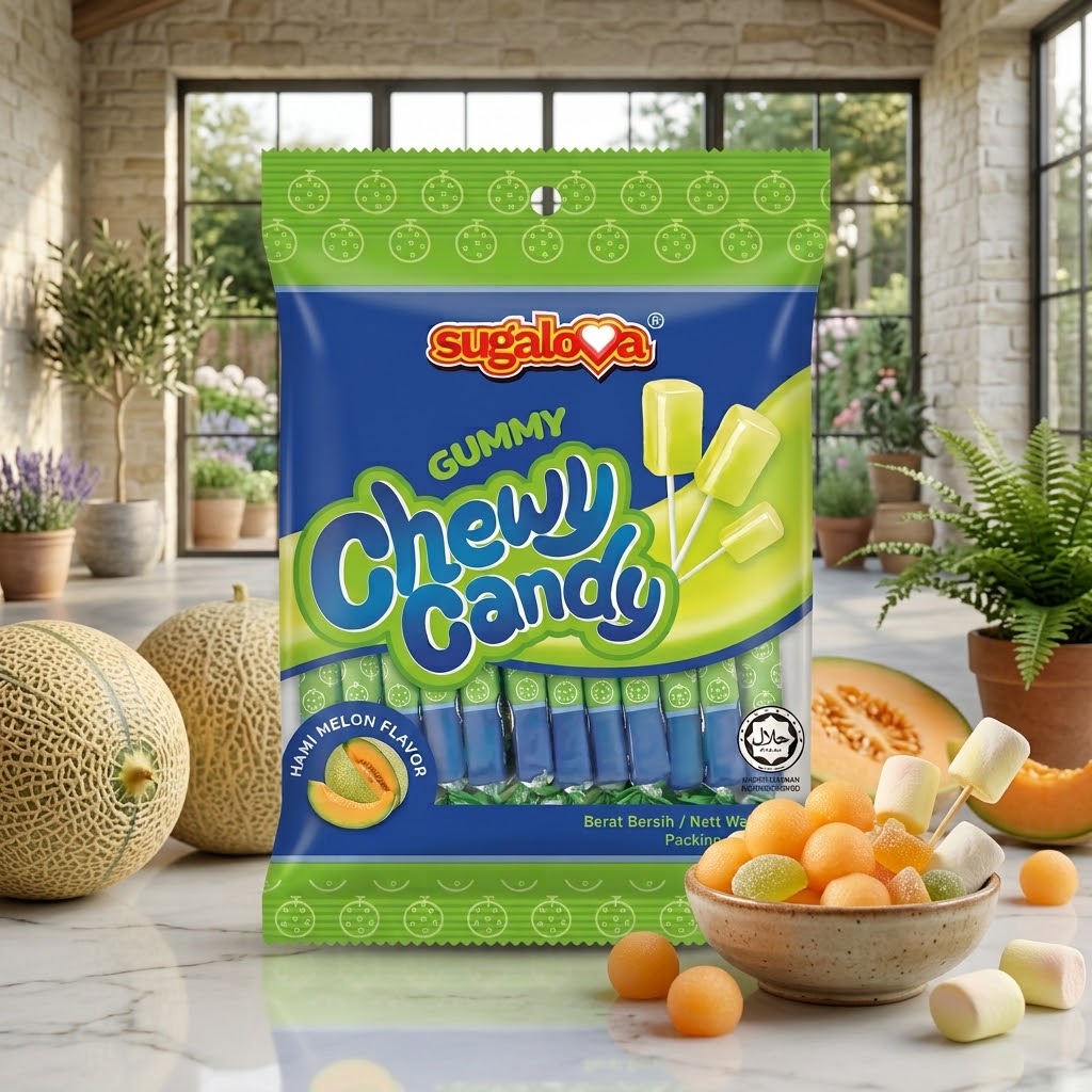 Sugalova Gummy Chewy Candy - Hami Melon Flavor