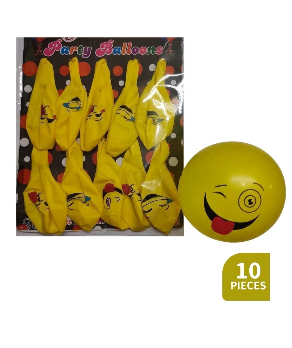 Emoji Party Balloons 10 Pieces