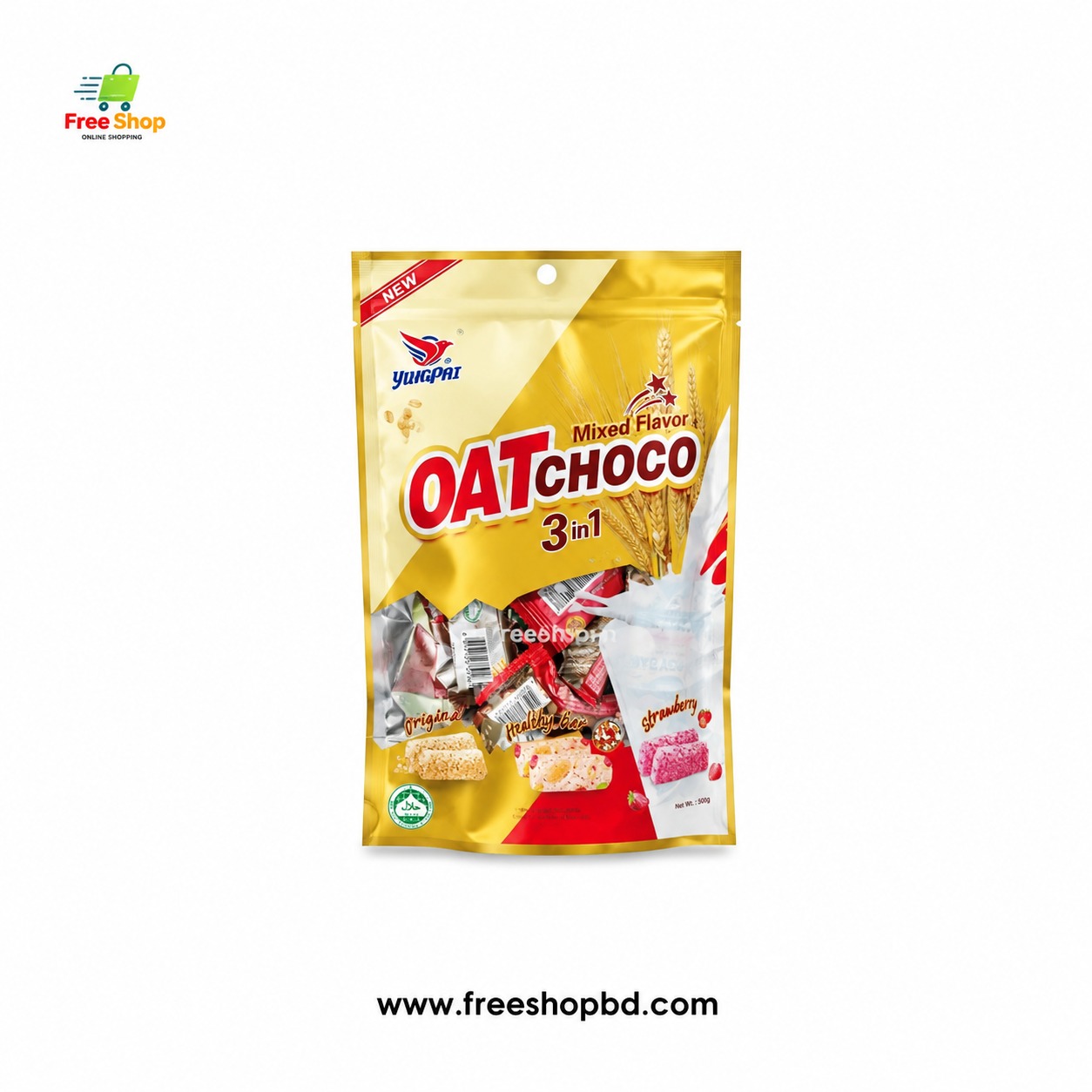 ইংপাই ওট চকো ৩-ইন-১ মিক্সড ফ্লেভার ওটস বার