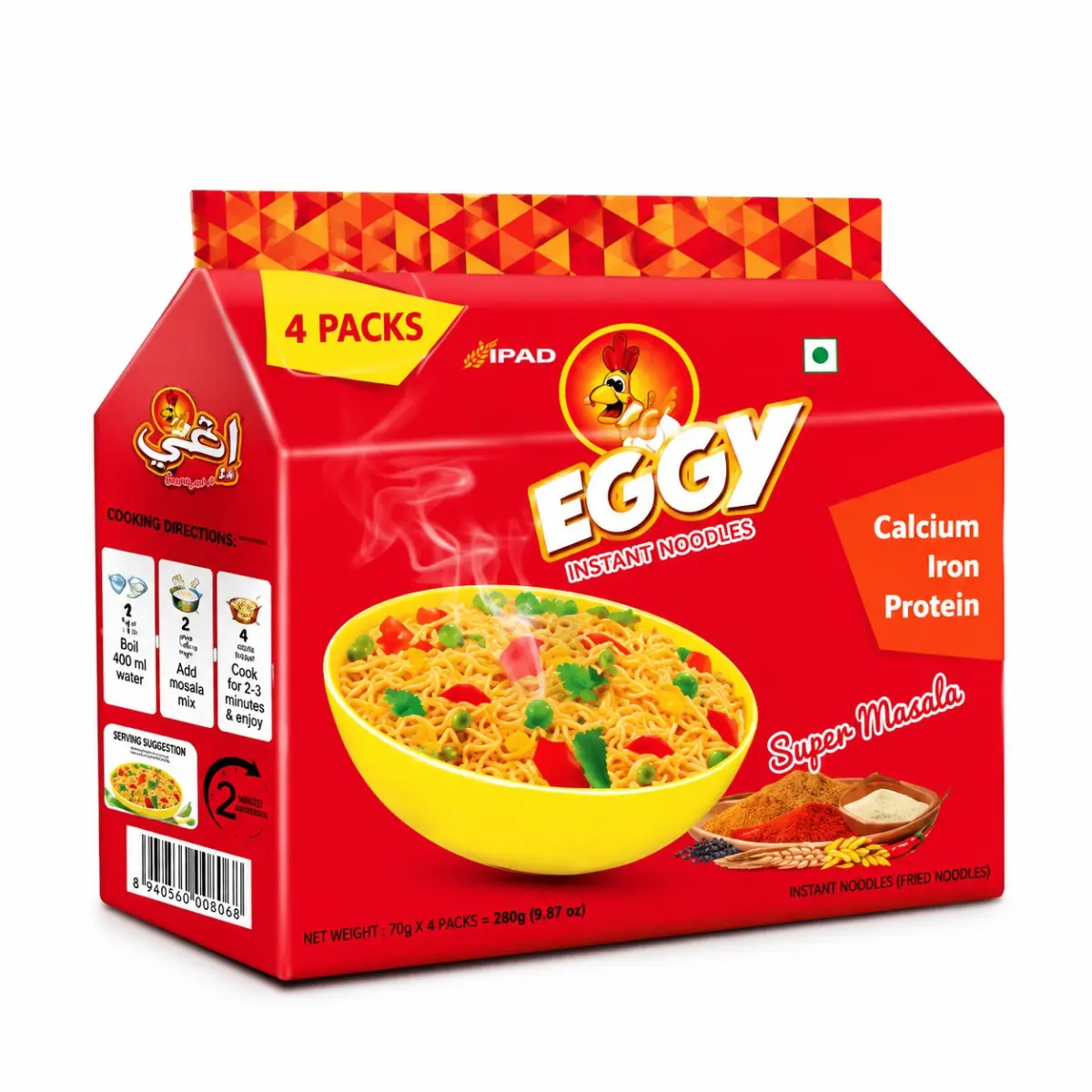 Ifad Eggy Instant Masala Noodles 4 pcs