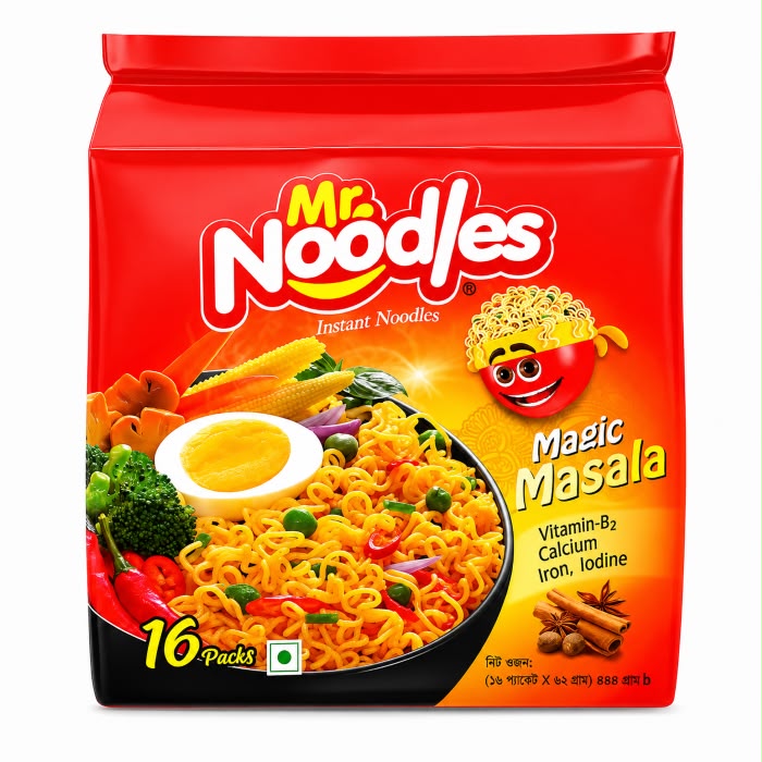 Mr. Noodles Magic Masala Noodles 16pcs Family Pack