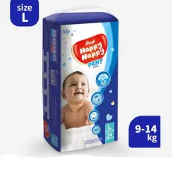 Fresh Happy Nappy Pant Diaper – L Size (9–14 kg) – 34 Pcs