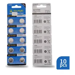 TIANQIU AG13 Alkaline Button Cell Battery 10 Pcs