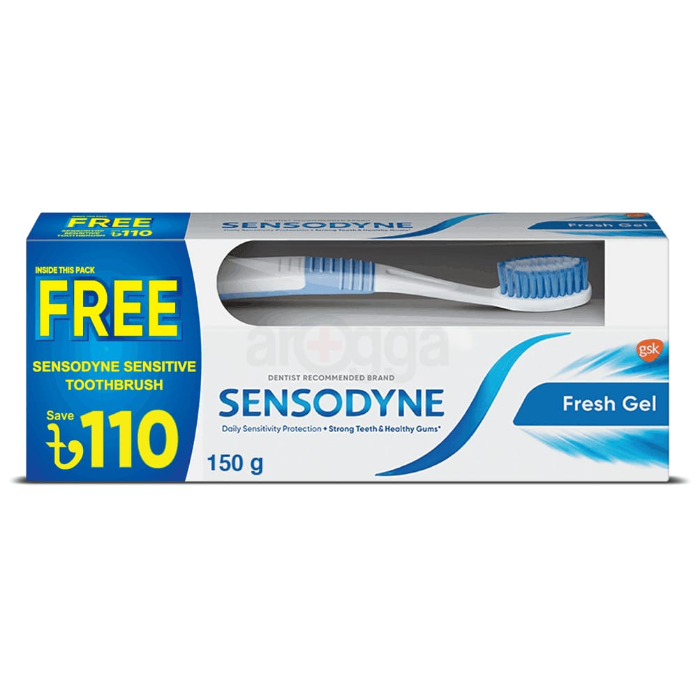 Sensodyne Fresh Gel Toothpaste with Free Sensitive Toothbrush