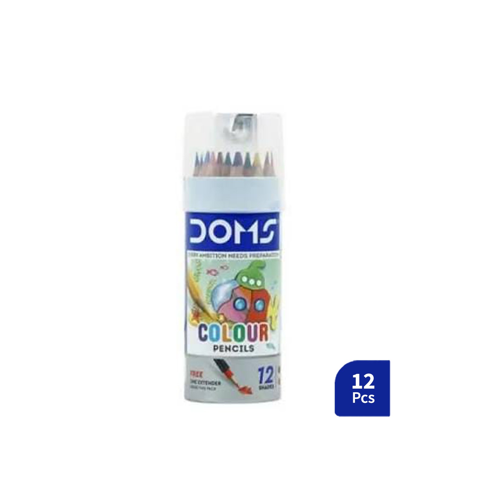 DOMS Colour Pencils Pack (12 Shades with Free