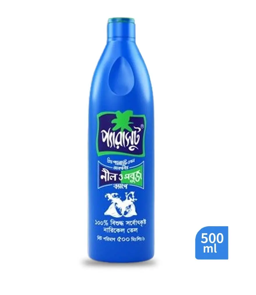 Parachute 100% Pure Coconut Oil (500 ml) – Ultimate Nourishment Mega Family Pack for Strong & Shiny Hair!