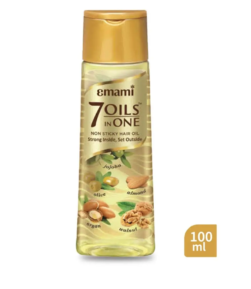 Emami 7 Oils In One Non Sticky Hair Oil (100 ml) – Ultimate Nourishment for Strong & Damaged-Free Hair!