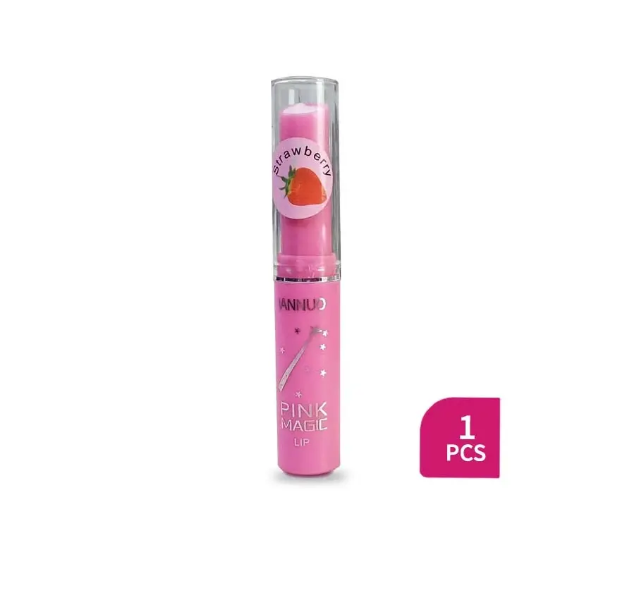 Jannuo Strawberry Pink Magic Lip Balm (1 Pcs)