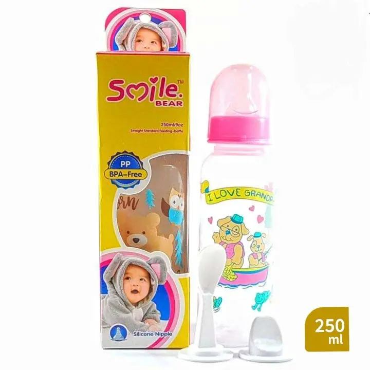 Smile Bear Straight Standard Baby Feeding Bottle (250ml/9oz)