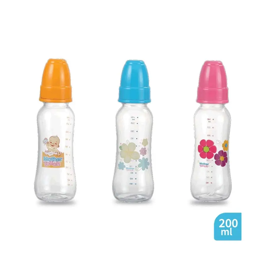Mother Touch Feeding Bottle 200ml (Random Color)