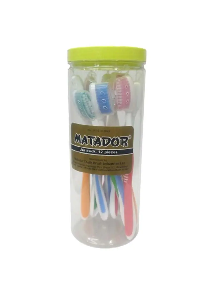 Matador Jar Pack Toothbrush (12 Pieces)