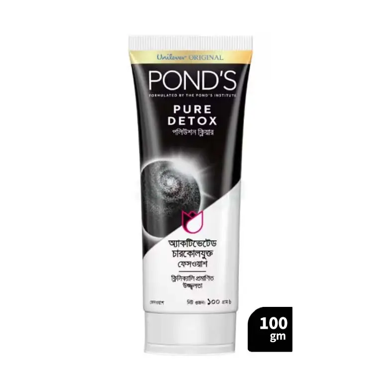 Pond's Pure Detox Activated Charcoal Face Wash 100gm