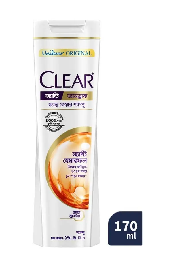 Clear Anti Hairfall Anti Dandruff Shampoo (170ml)