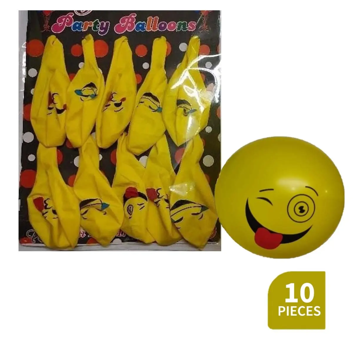 Emoji Party Balloons 10 Pieces