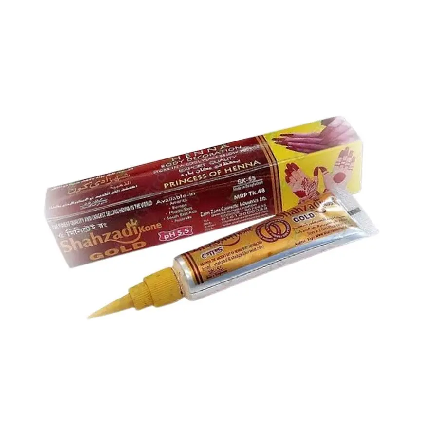 Shahzadi Gold Mehndi Cone