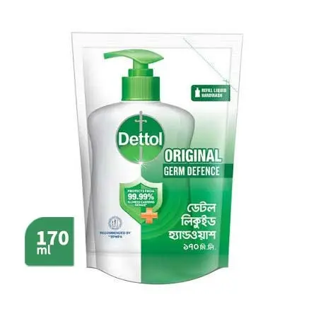 Dettol Original Germ Defence Liquid Hand Wash Refill Pouch (170 ml)