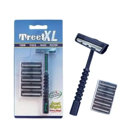 TreetXL Twin Fixed Head Razor Set (With 5 Blades)