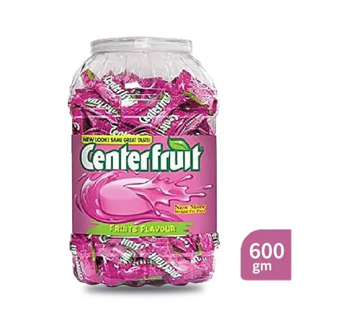 Center Fruit Liquid Filled Chewing Gum Jar (600 gm)