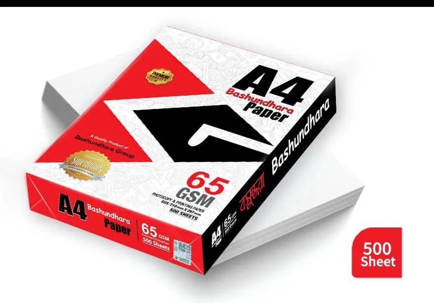 Bashundhara A4 Paper 65 GSM (500 Sheets Ream)