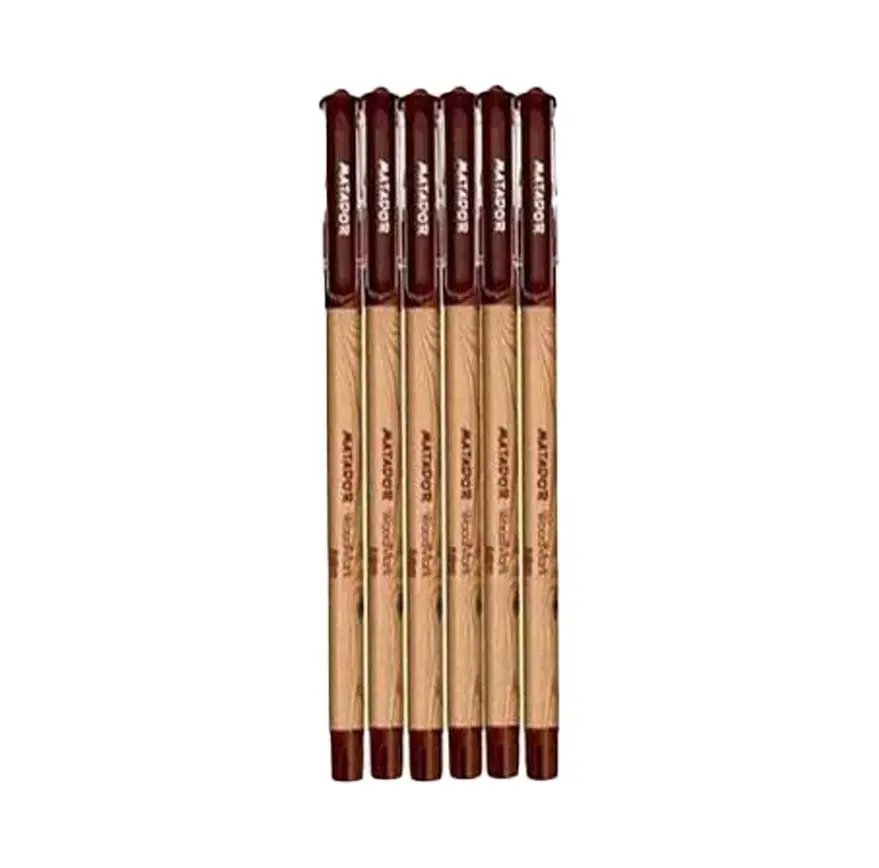 Matador WoodArt Fine Ballpen Set (6 Pcs Pack)