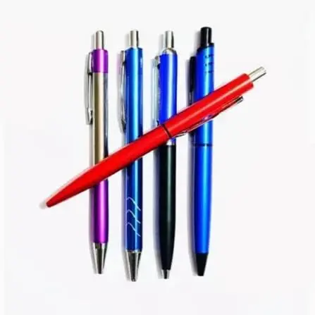 Multicolor Metal Click Ballpoint Pen Set (5 Pcs Set)
