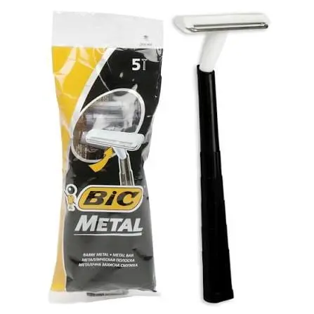 BIC Metal Men's Single Blade Disposable Razor (Pack of 5)