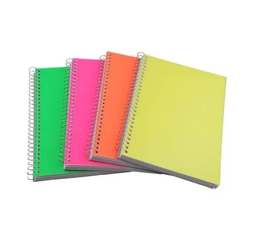 Multicolor Neon Cover Spiral Bound Notebook (4 Pcs Combo Pack)