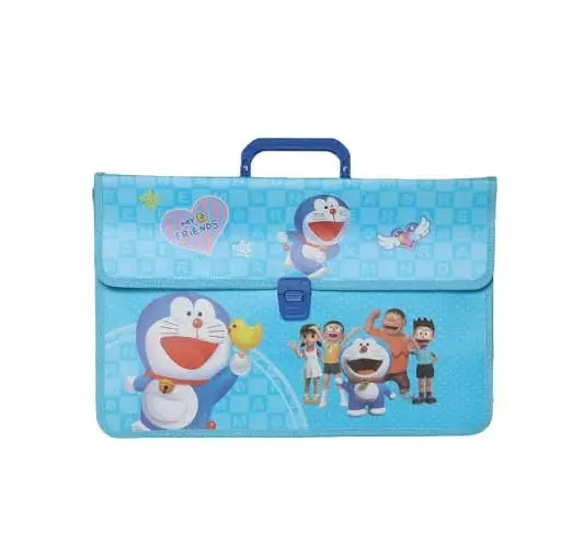 Doraemon Cartoon Printed Handle File Bag