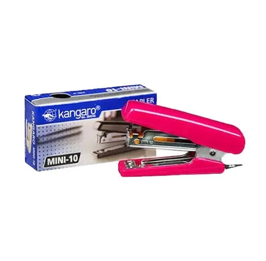 Kangaro Mini-10 Pocket Stapler (Pink Box Pack)