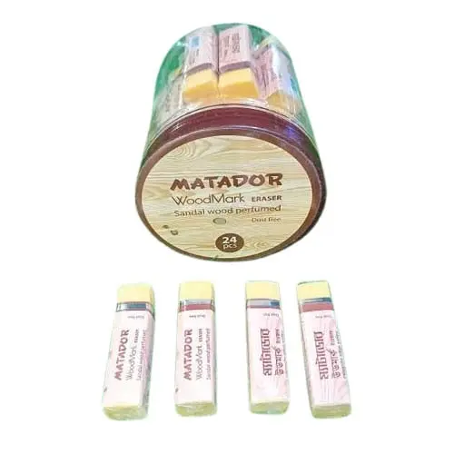 Matador WoodMark Sandal Wood Perfumed Eraser (Jar Container)
