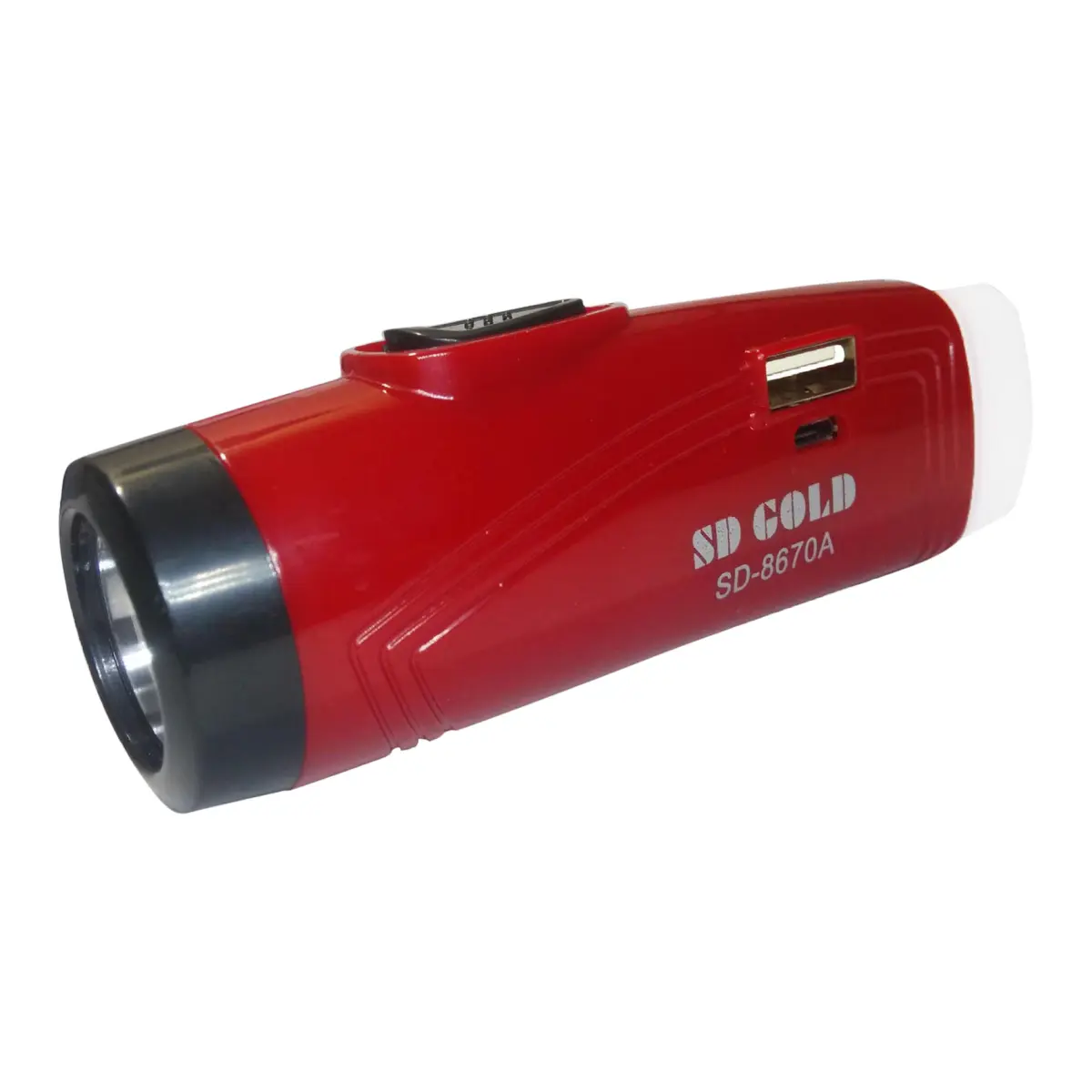 SD GOLD SD-8670A Mini Rechargeable LED Flashlight Torch