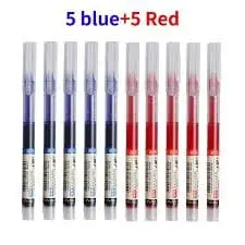 Needle Tip Gel Pen Set - Blue & Red (Pack of 10)