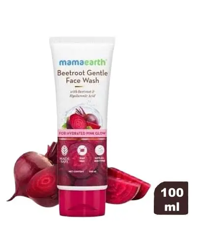 Mamaearth Beetroot Gentle Face Wash with Beetroot & Hyaluronic Acid - 100ml