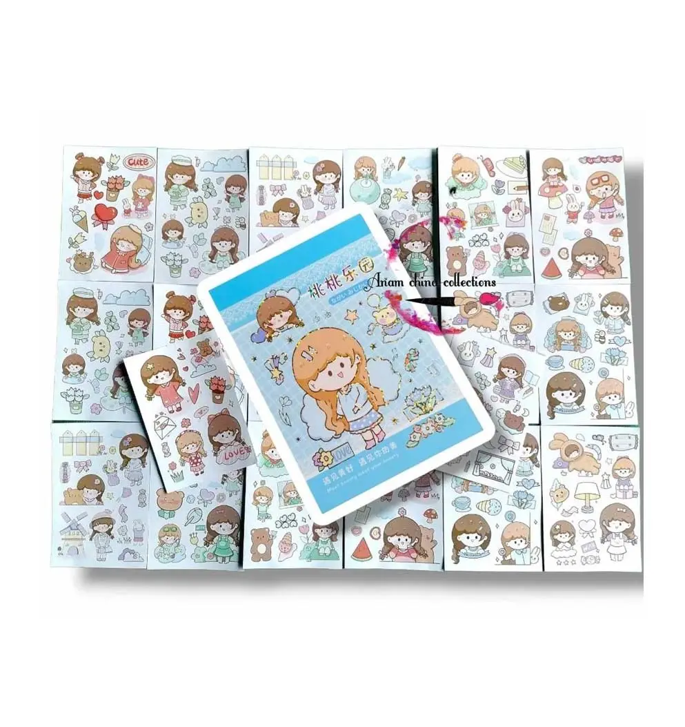 Cute Cartoon Aesthetic Sticker Book & Scrapbooking Set